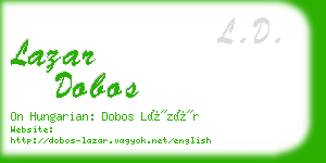 lazar dobos business card